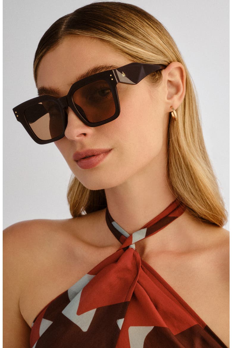 Magnitude 50mm Square Sunglasses, Alternate, color, CHOCOLATE / BROWN MONO