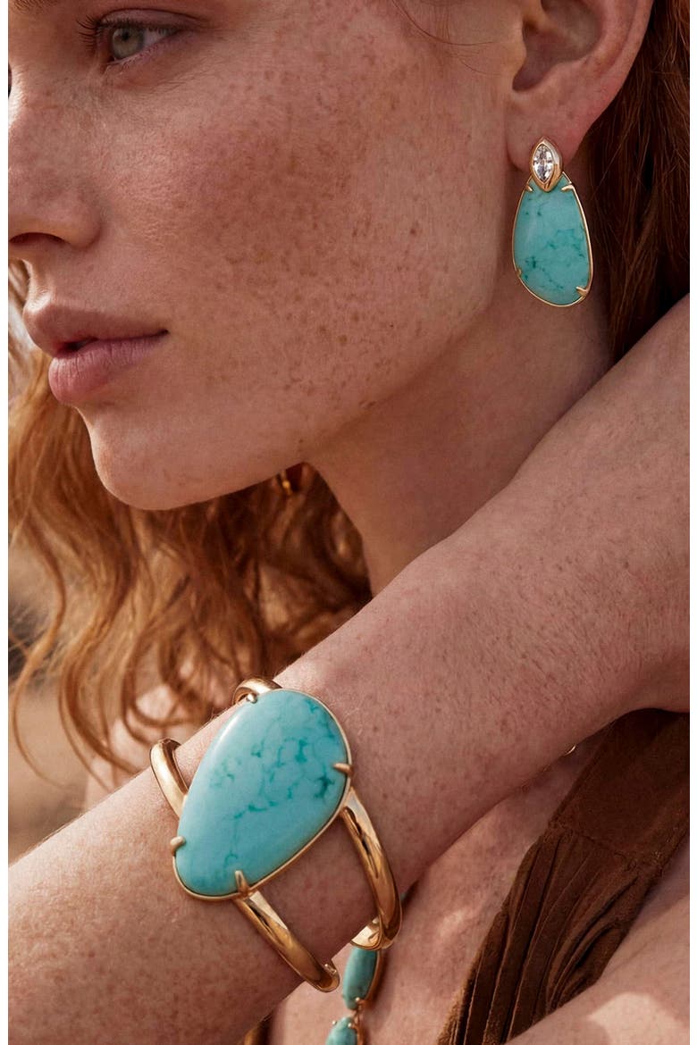 Majestic Stone Drop Earrings, Alternate, color, TURQUOISE