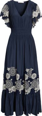 Ramy Brook Georgie Lace Detail Maxi Dress