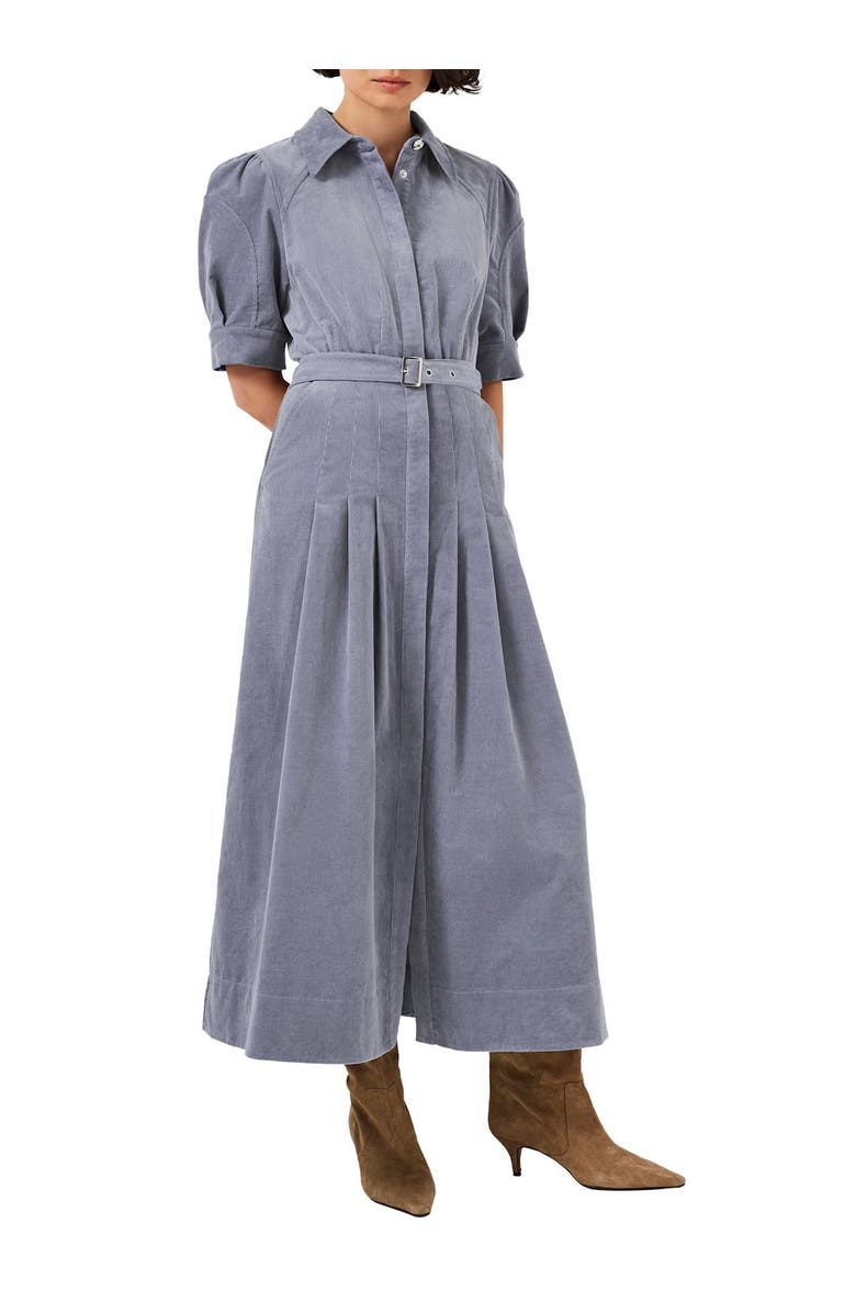 MINT VELVET Corduroy Belted Midi Dress, Main, color, Blue
