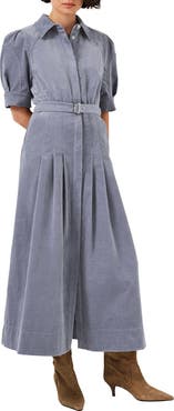 MINT VELVET Corduroy Belted Midi Dress