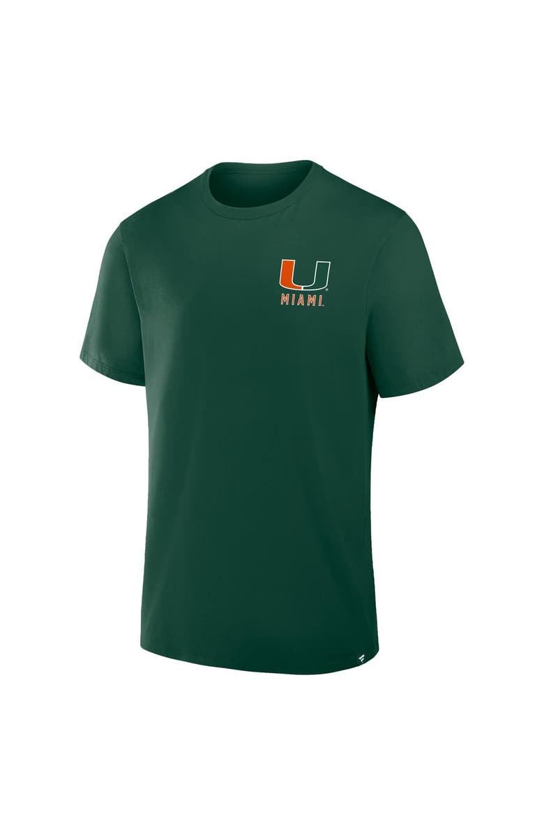 FANATICS Men's Fanatics Green Miami Hurricanes Quad Legacy T-Shirt, Alternate, color, Green