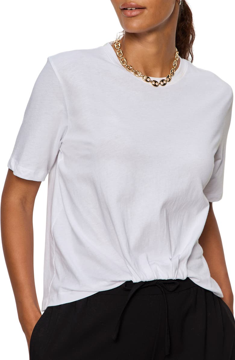 Sanctuary Tuck It Under Cotton T-Shirt, Alternate, color, White