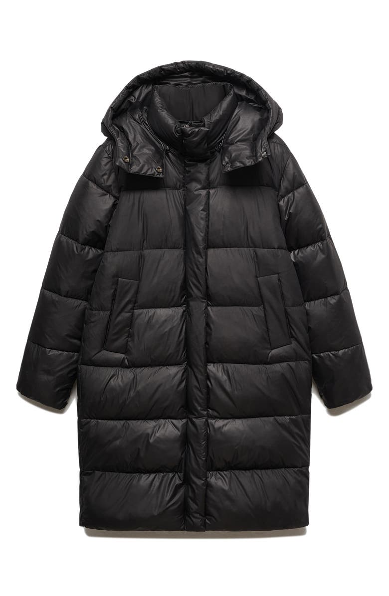 MANGO Hooded Quilted Coat, Alternate, color,