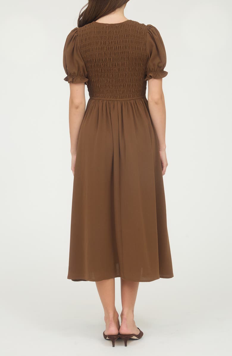 Puff Sleeve Maxi Dress