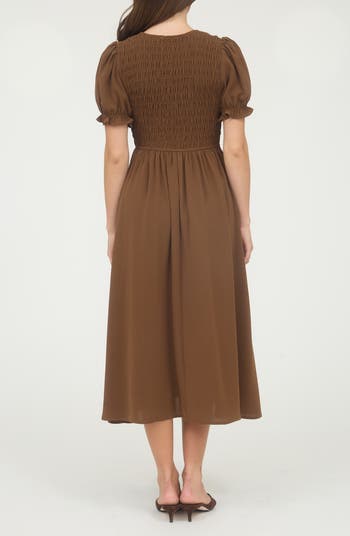 Puff Sleeve Maxi Dress