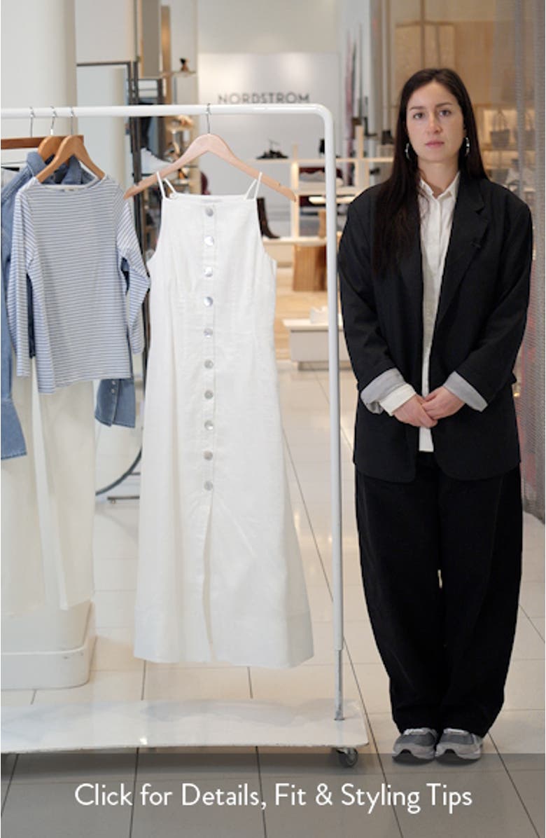 Georges Linen Button-Up Midi Sundress, sales video thumbnail