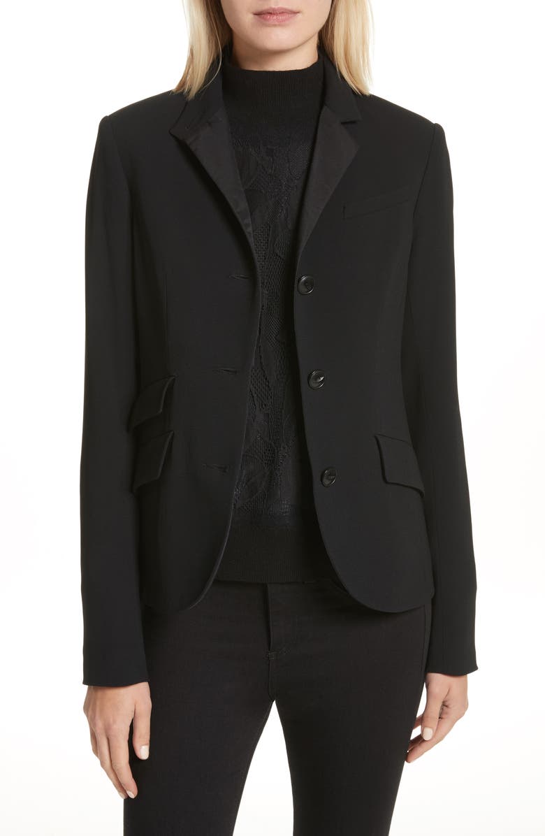 rag & bone Slade Wool Blazer, Main, color, Blk