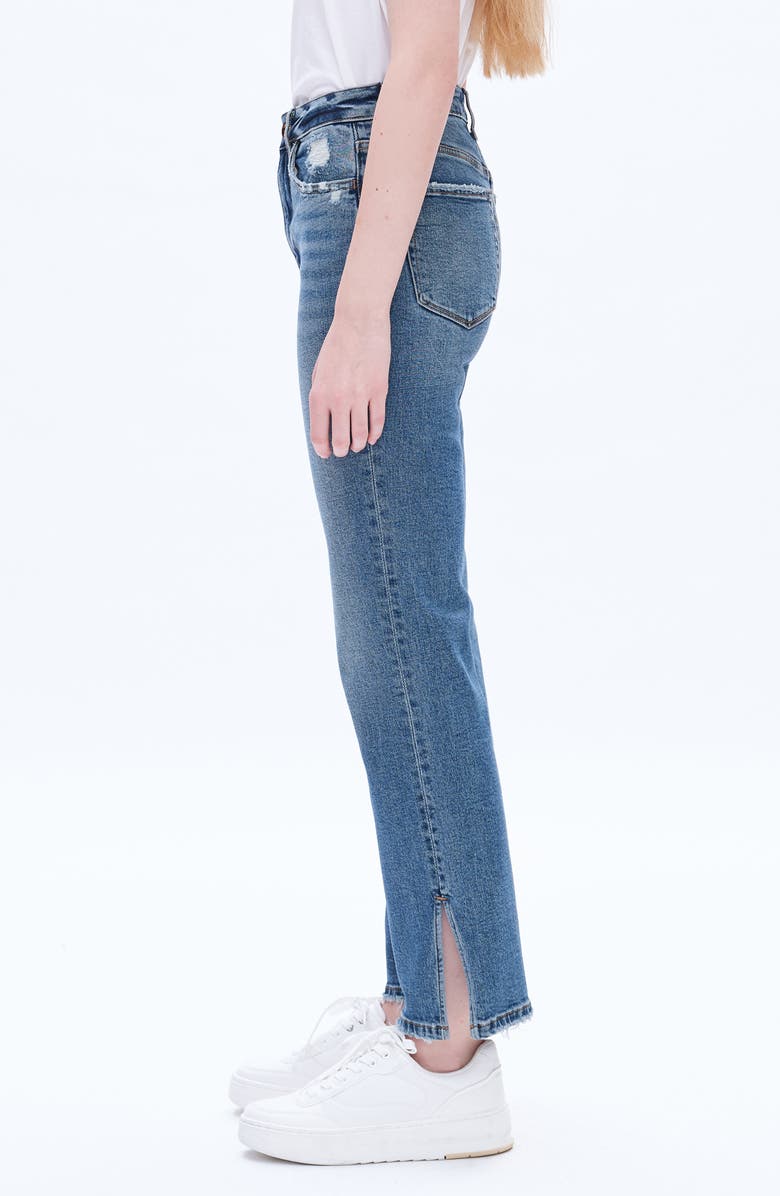 Bayeas Split Hem Straight Leg Jeans, Alternate, color, Blue Tears