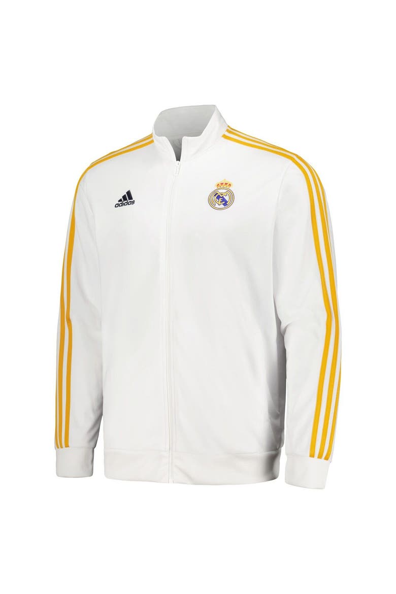 ウェア Men's Yellow and White Jacket adidas Men's adidas White Real Madrid 2023/24 DNA Full-Zip Track