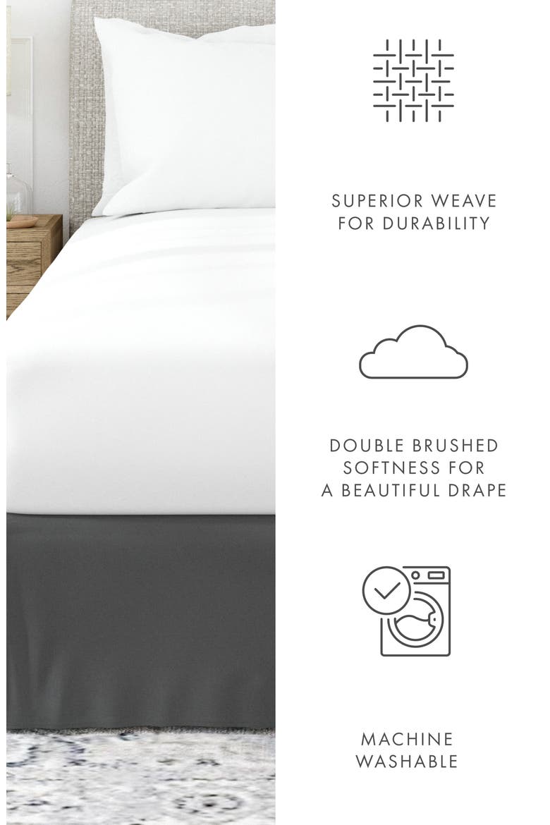 Premium Pleated Dust Ruffle Bed Skirt, Alternate, color, GRAY