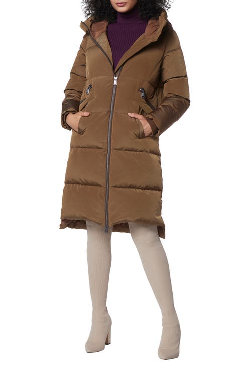 Palma Shimmer Water Resistant Hooded Down Puffer Jacket