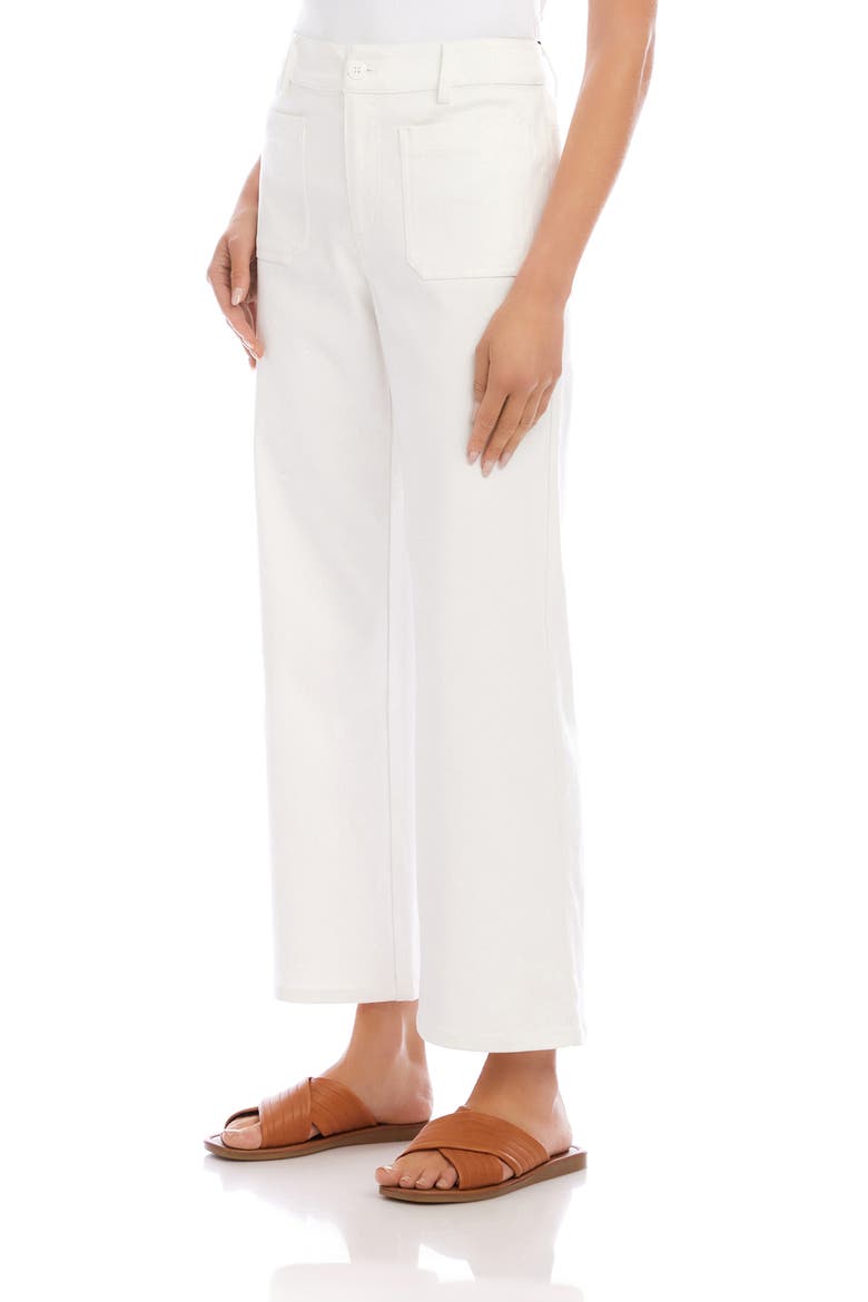 Lauren Patch Pocket Crop Wide Leg Pants, Alternate, color, OFF WHITE