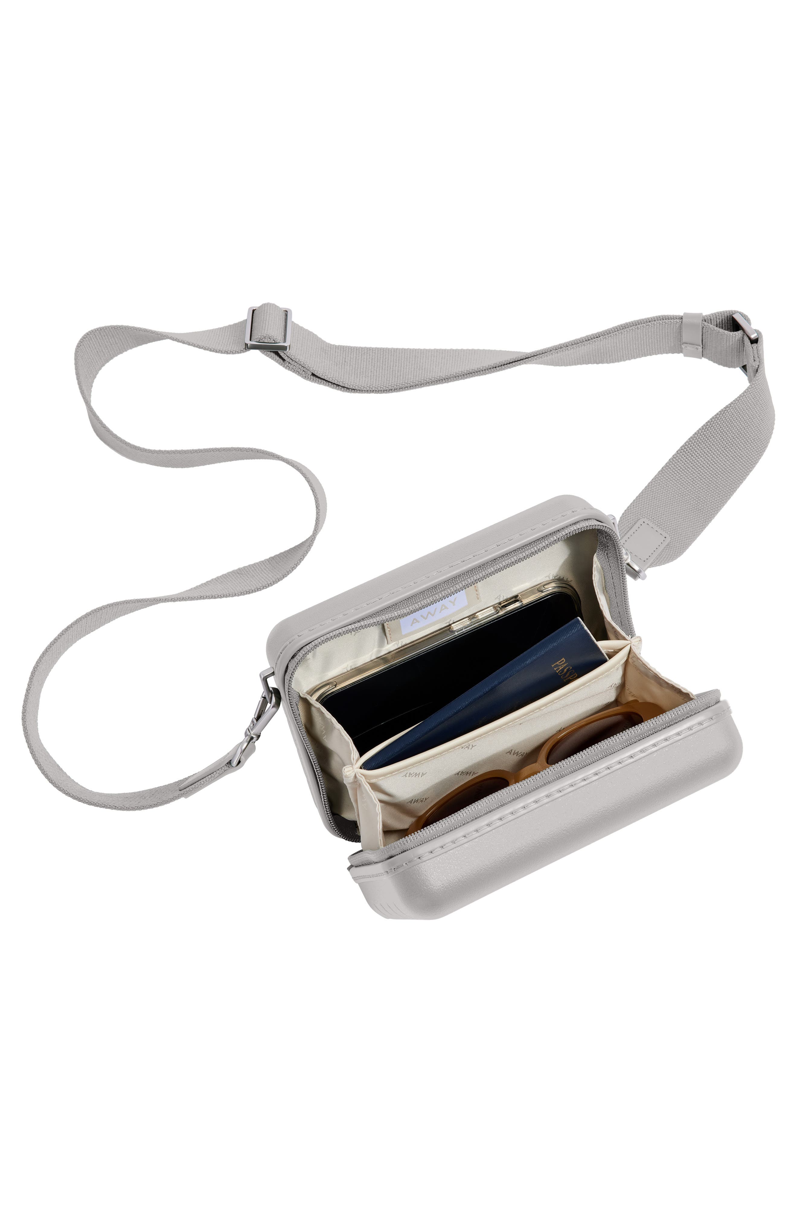 The Mini Crossbody Bag, Alternate, color, CLOUD GRAY