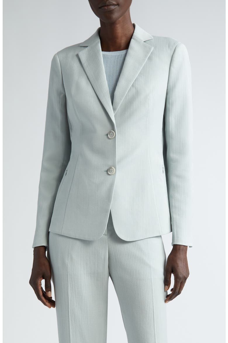 Lavino Cotton & Silk Blend Double Face Jacket, Main, color, BLEACHED DENIM