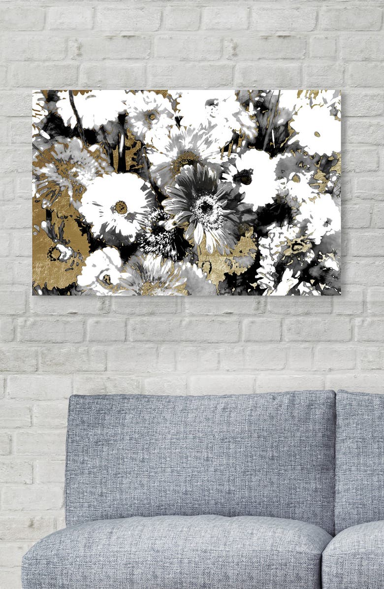 Oliver Gal Golden Floral Canvas Wall Art, Alternate, color, 