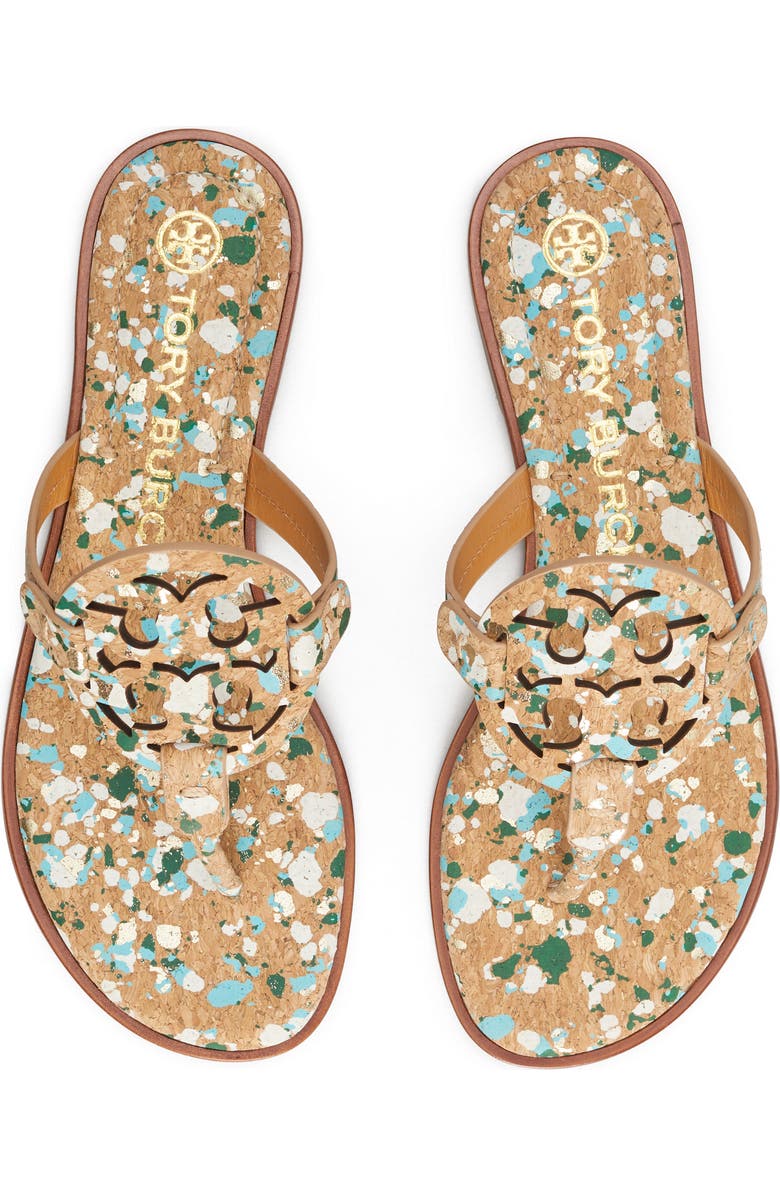 Tory Burch Miller Welt Flip Flop, Alternate, color, Blue Confetti Cork