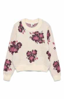 VERO MODA Poilu Flower Crewneck Sweater