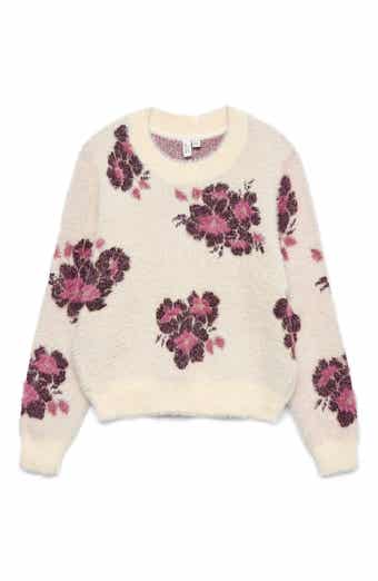 VERO MODA Poilu Flower Crewneck Sweater