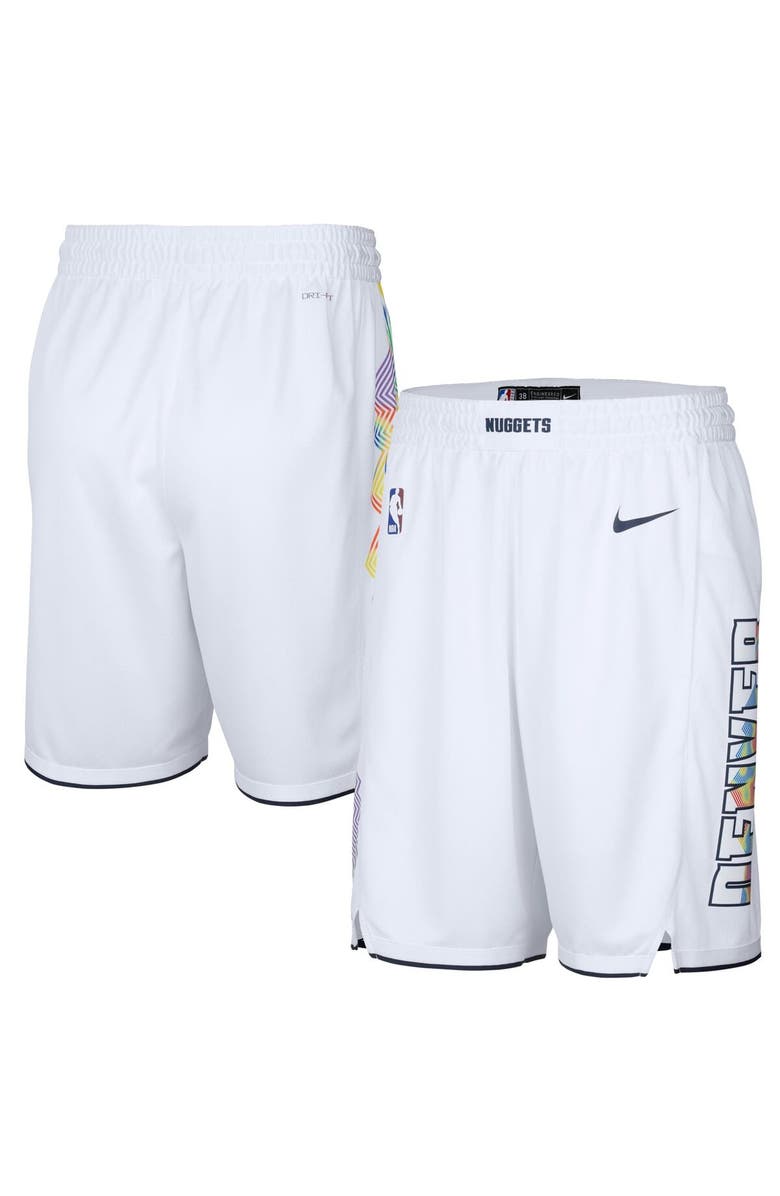Nike Men's Nike White Denver Nuggets 2024/25 City Edition Swingman Shorts, Main, color, 