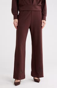 T Tahari Rose Embroidered Scuba Knit Pants