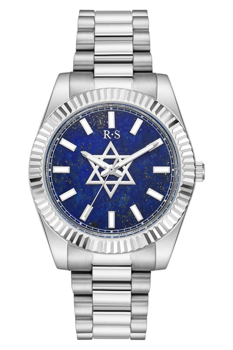 The Jumbo Mazel Lapis Lazuli Bracelet Watch, 41mm, Main, color, BLUE LAPIS