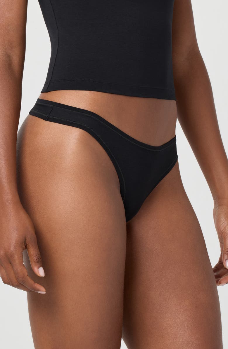 Florence by Mills Cotton Blend Thong, Alternate, color, Black