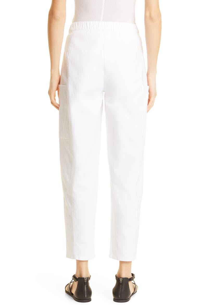 Lantern Organic Cotton Blend Cargo Pants, Alternate, color, WHITE