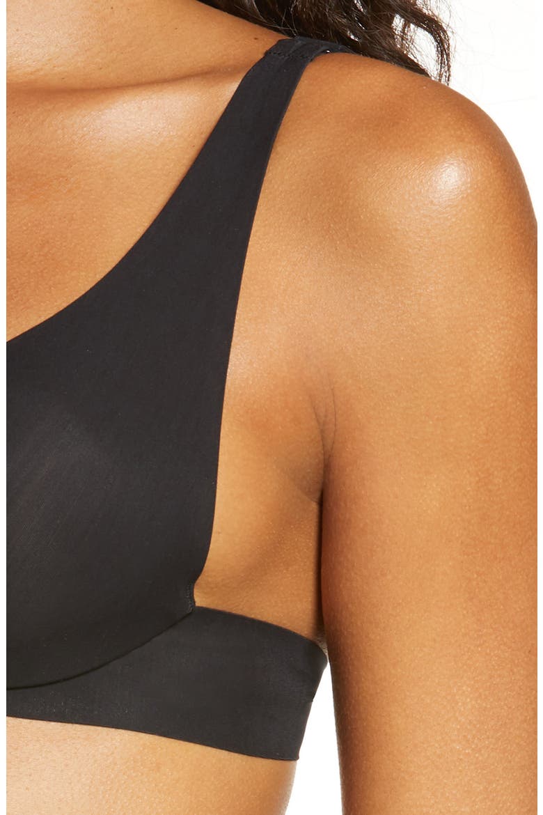 Naked Underwire Plunge Bra, Alternate, color, ONYX