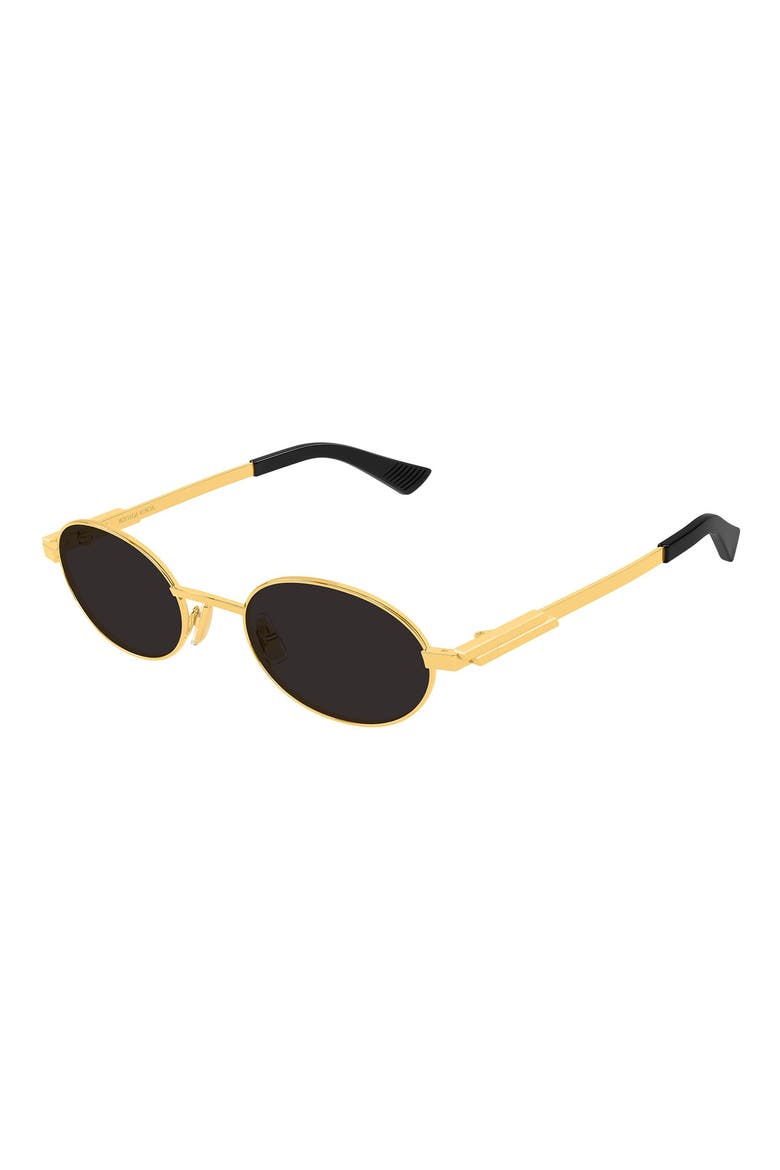 52mm Oval Sunglasses, Alternate, color, GOLD/ GREY LENS