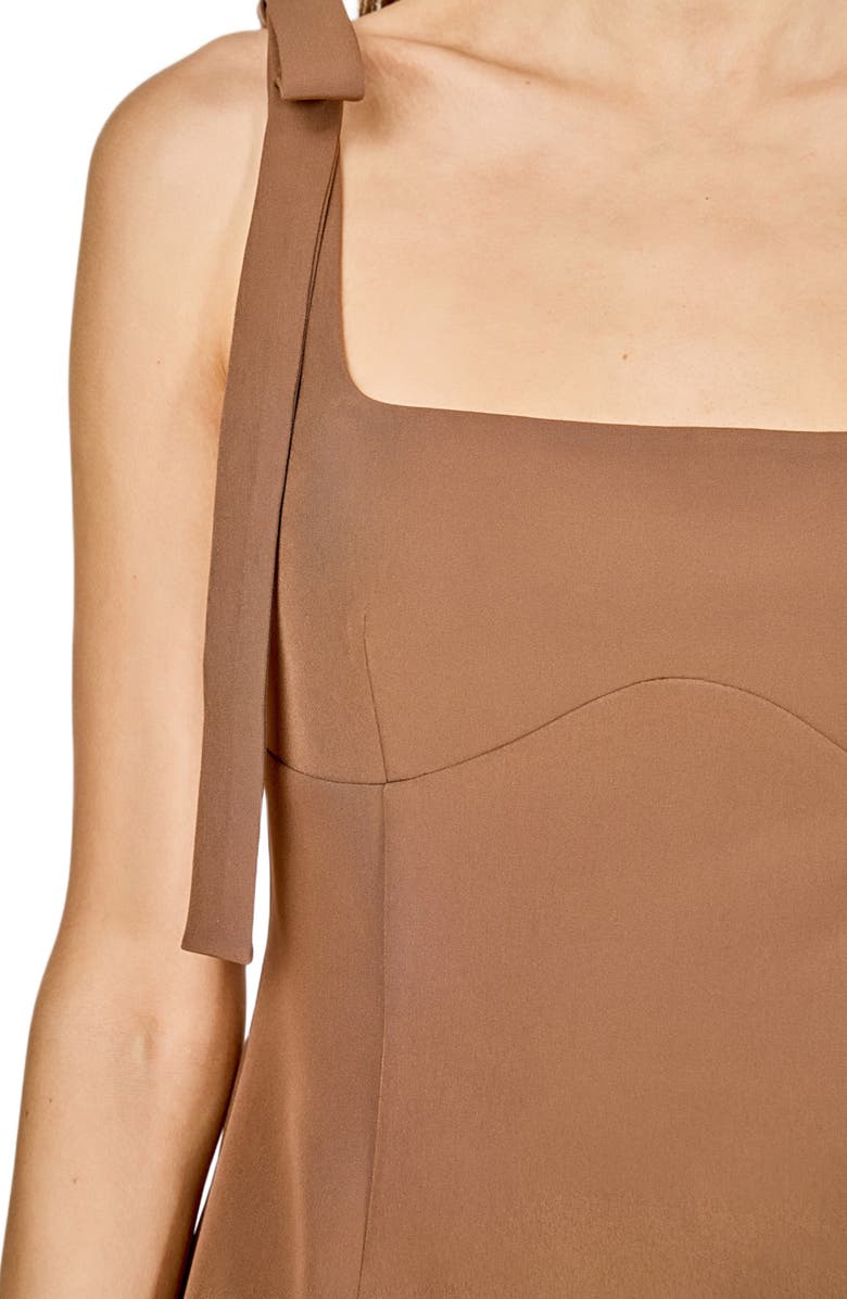 Endless Rose Bow Minidress, Alternate, color, Brown