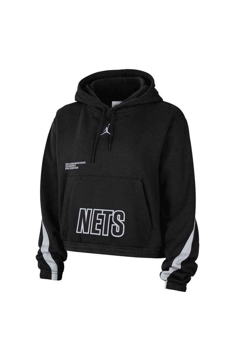 Jordan Brand Women's Jordan Brand Black Brooklyn Nets Courtside Statement Edition Pullover Hoodie, Alternate, color, Black