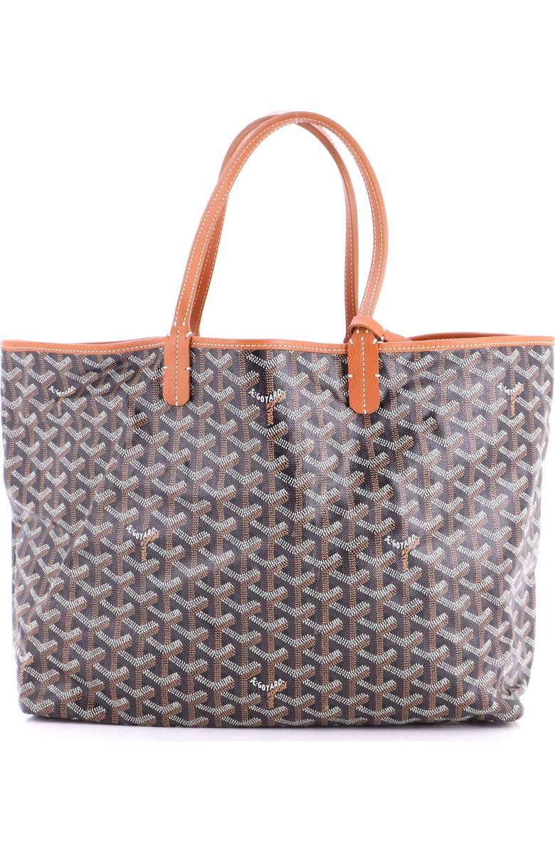 Pre-Owned Goyard Saint Louis Tote Coated Canvas PM, Main, color, Brown