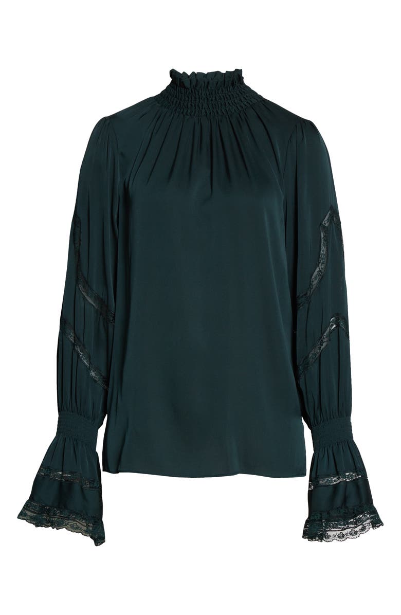 KOBI HALPERIN Elsie Stretch Silk Blouse, Alternate, color, Pine