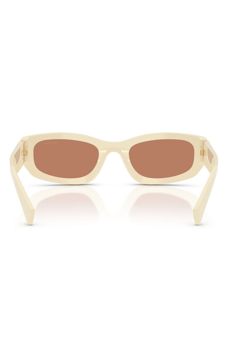 Miu Miu 53mm Irregular Sunglasses, Alternate, color, Milk / Brown