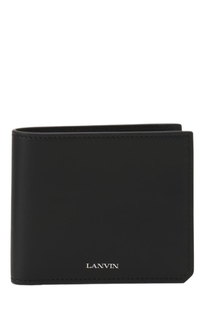 Lanvin Compagnon Leather Wallet, Main, color, Black