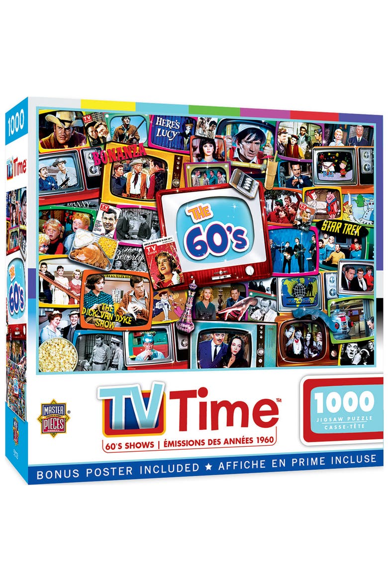 60's Shows 1000 Piece Jigsaw Puzzle, Main, color, Multicolor