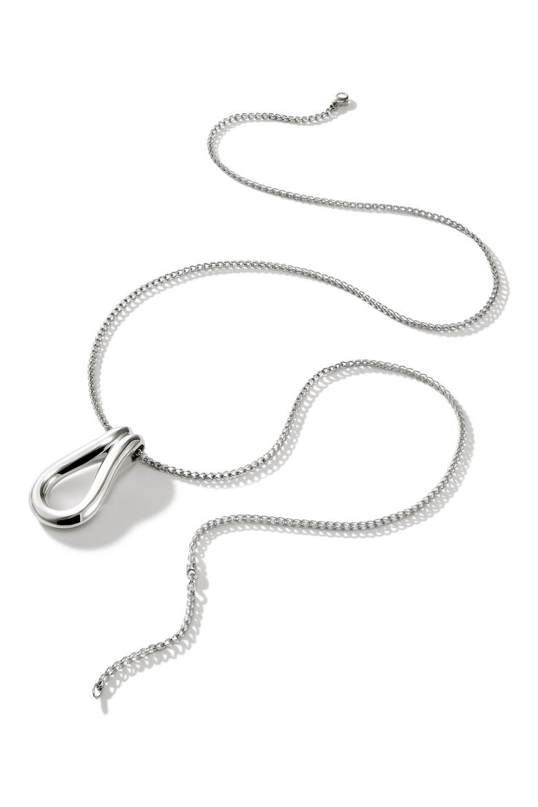 Surf Pendant Necklace, Alternate, color, SILVER