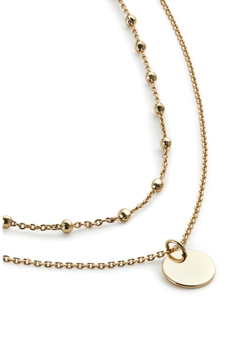 Willow Layered Coin Pendant Necklae, Alternate, color, GOLD
