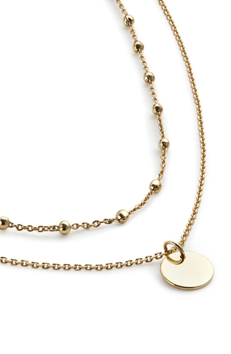 Ana Luisa Willow Layered Coin Pendant Necklae, Alternate, color, Gold