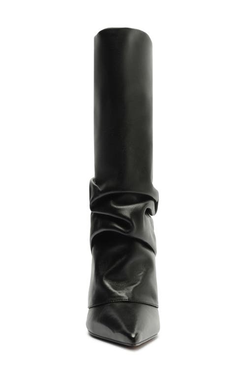 Schutz Mikki Up Cloak Pointed Toe Knee High Boot In Black