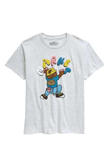 Market Kids' Under Pressure Bear Graphic T-shirt In Ash