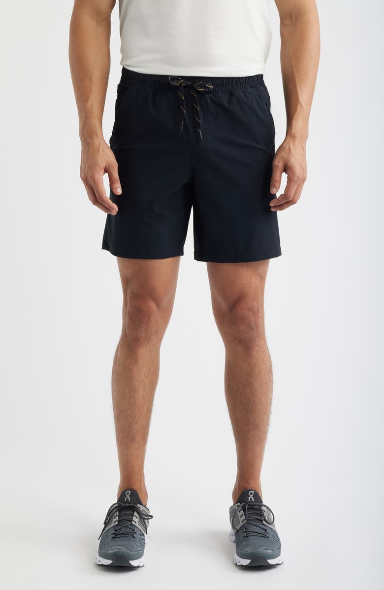Rhone Pursuit 7-Inch Unlined Training Shorts, Main, color, Pure Black