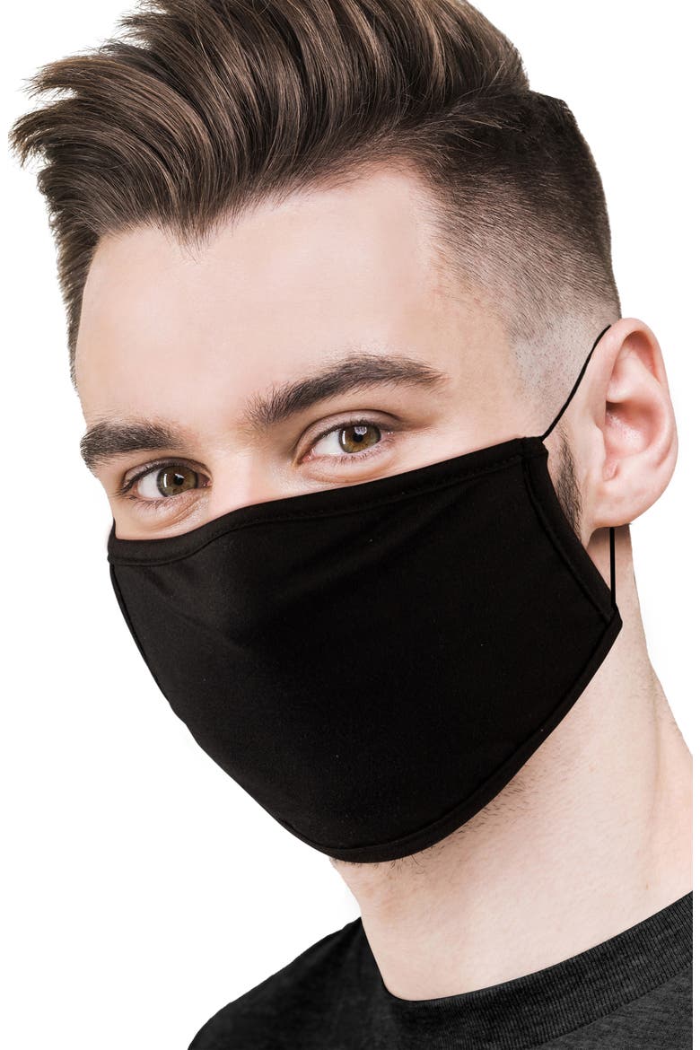 5-Pack Adult Cotton Face Masks, Alternate, color, BLACK