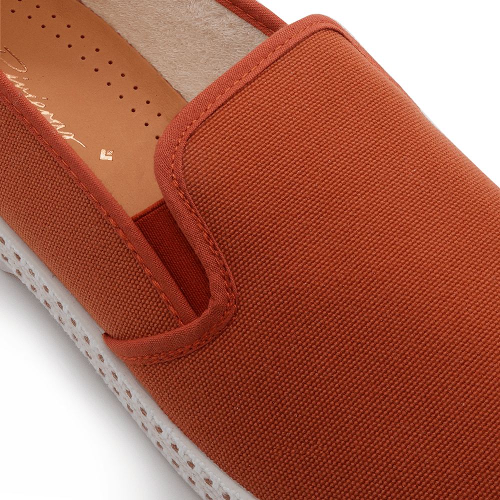 Classic Cotton Canvas Slip-On Loafer with Laces, Alternate, color, Terracotta