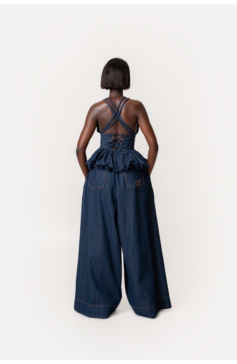 OFUURE Adele Peplum Top, Alternate, color, Denim