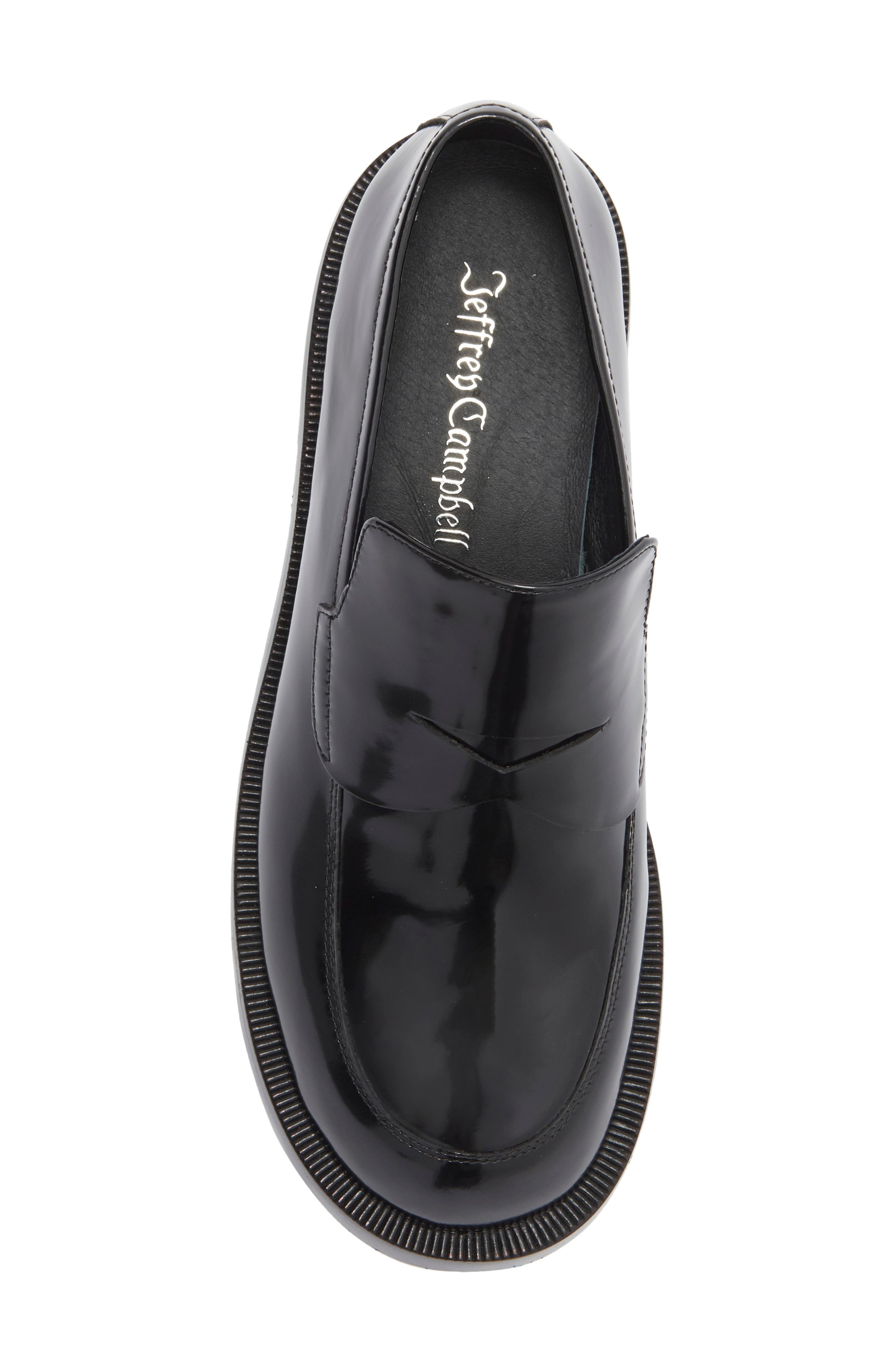 Jeffrey Campbell Rotary Penny Loafer, Alternate, color, Black Box