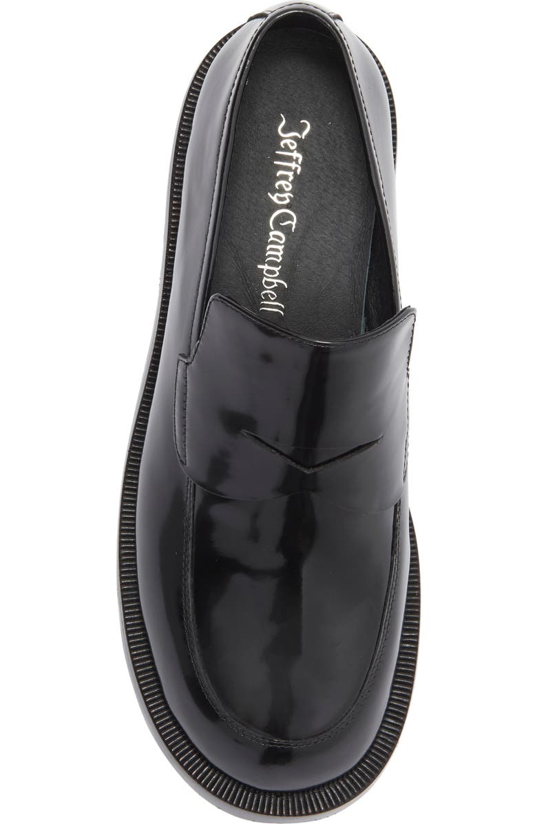 Jeffrey Campbell Rotary Penny Loafer, Alternate, color, Black Box