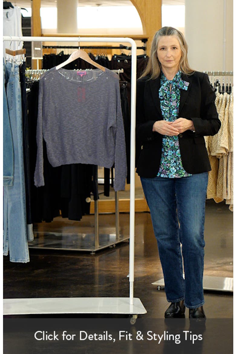 Bri One-Shoulder Open Stitch Sweater video
