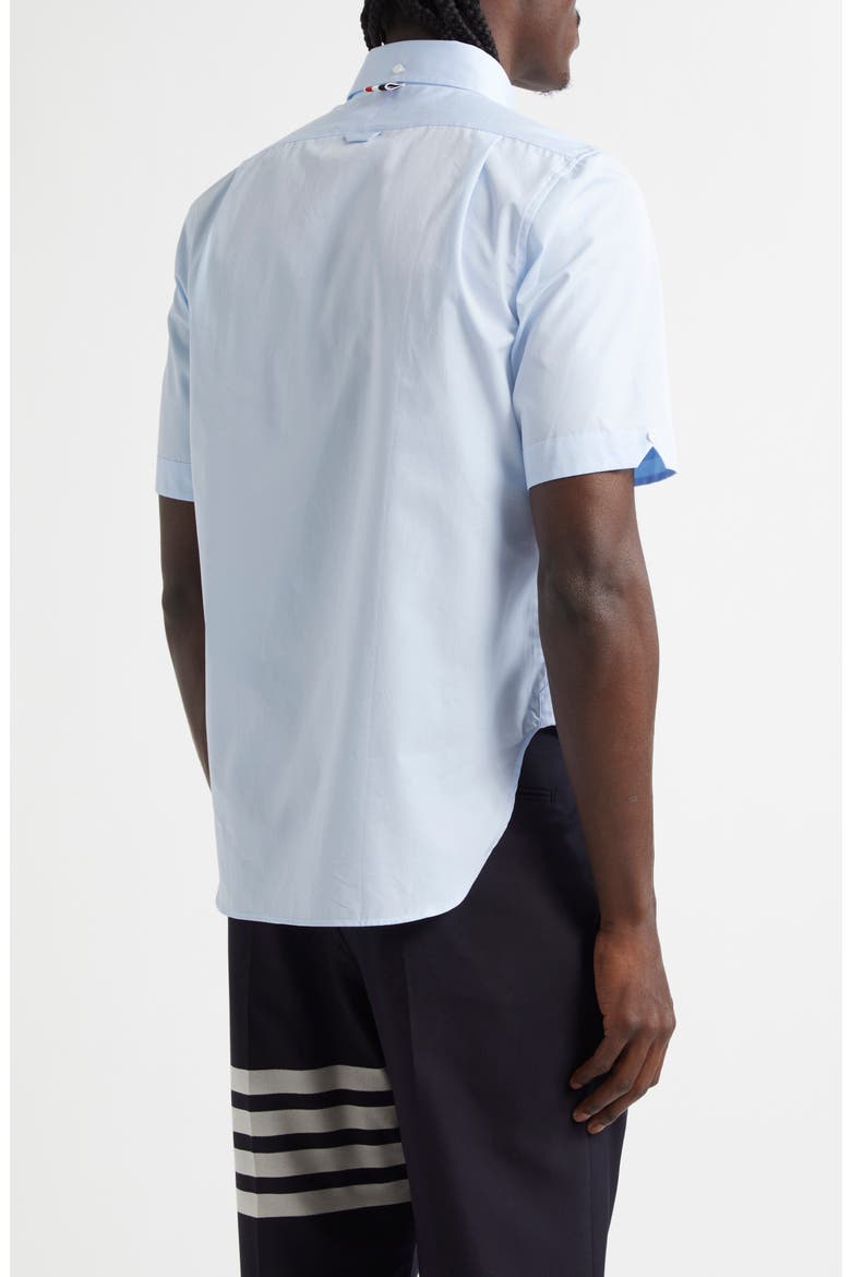 Straight Fit Cotton Poplin Button-Up Shirt, Alternate, color, LIGHT BLUE